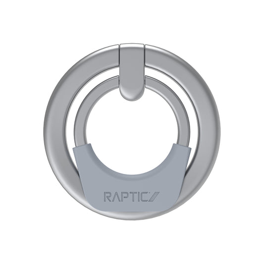 Raptic Magnetic 360 Degree Rotating Finger Ring Stand Silver 