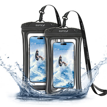 Raptic RT1096 Water Proof Series IPX8 Certified Universal Waterproof 7.2 inch Case Black 