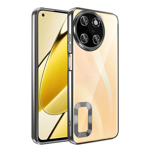 Realme 11 4G Case Camera Protection Logo Showing Zore Omega Cover Black 
