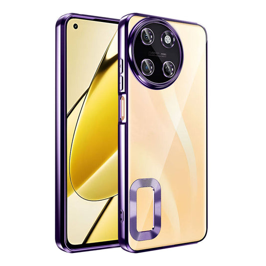 Realme 11 4G Case Camera Protection Logo Showing Zore Omega Cover Deep Purple 