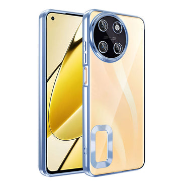 Realme 11 4G Case Camera Protection Logo Showing Zore Omega Cover Rose Gold