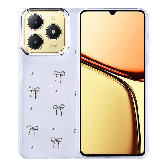 Realme C61 Case Airbag Design Glitter Transparent Zore Polar Cover Bow