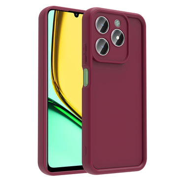 Realme C61 Case Camera Protection Zore Pineapple Cover Black