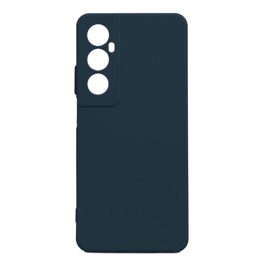 Realme C65 4G Case Zore Piping Silicone Navy Blue