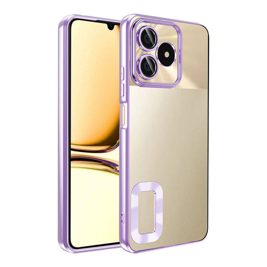 Realme Note 50 Case Camera Protection Logo Showing Zore Omega Cover Lilac 