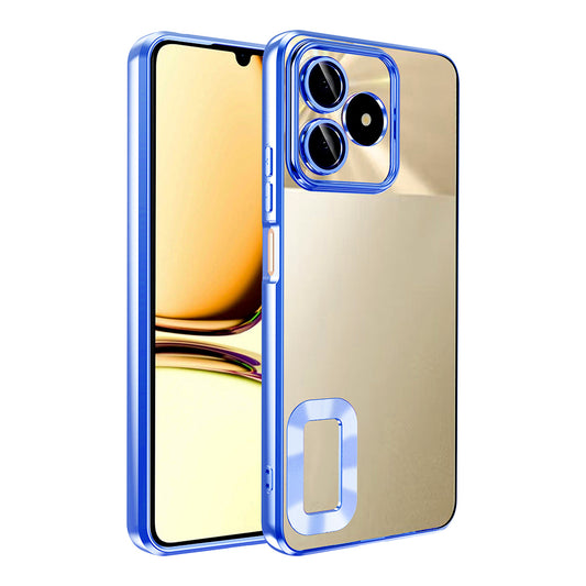 Realme Note 50 Case Camera Protection Logo Showing Zore Omega Cover Blue 