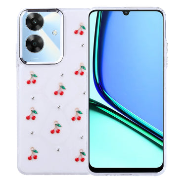 Realme Note 60 Case Airbag Design Glitter Transparent Zore Polar Cover Star