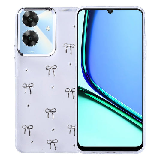 Realme Note 60 Case Airbag Design Glitter Transparent Zore Polar Cover Bow