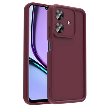 Realme Note 60 Case Camera Protection Zore Pineapple Cover Plum