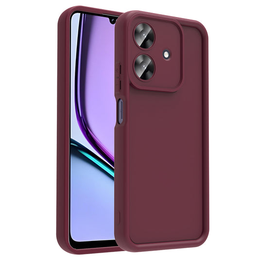 Realme Note 60 Case Camera Protection Zore Pineapple Cover Plum