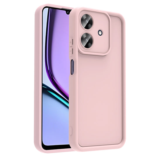 Realme Note 60 Case Camera Protection Zore Pineapple Cover Pink