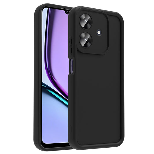 Realme Note 60 Case Camera Protection Zore Pineapple Cover Black