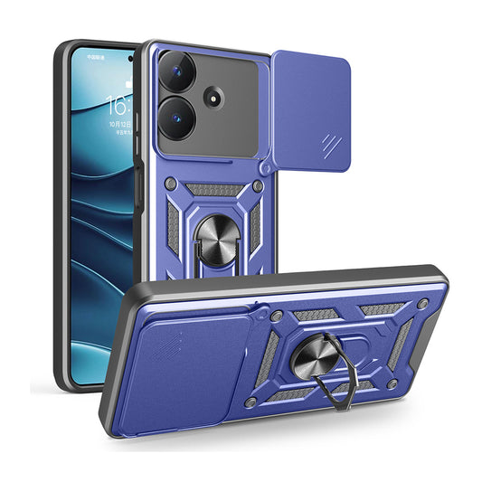 Realme Note 60 Case Magnetic Stand Camera Protection Zore Sliding Vega Cover Blue