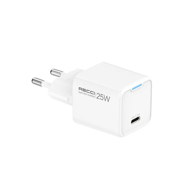 Recci RC106E GaN Technology Fast Charging Head Type-C to Type-C PD 25W Wired Charging Set White