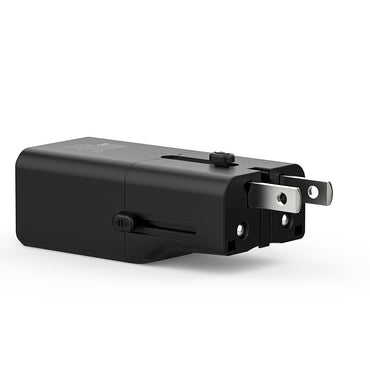 Recci RCG-P07 Multi Universal US/UK/EU/AU Compatible Charging Adapter 30W Black 