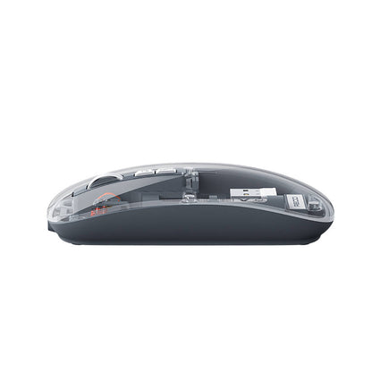 Recci RCS-M01 Space Capsule Serisi Multimod Kablosuz Şeffaf Tasarım Mouse Gri