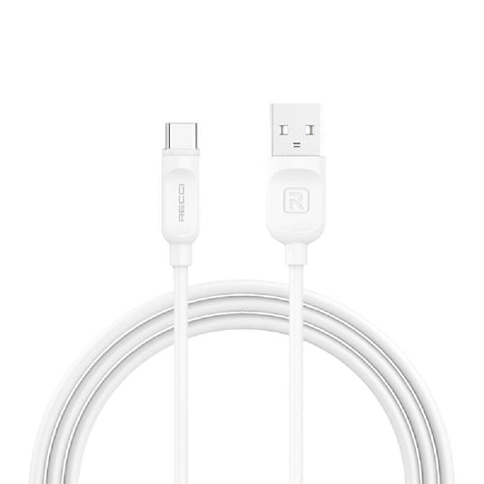 Recci RCT-P200 City of Sky Series Type-C to USB-A Data and Charging Cable 2M White 