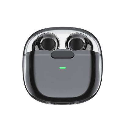 Recci REP-W50 Şeffaf Tasarım Hi-Fi Ses Kaliteli Bluetooth v5.3 Amber Serisi Kulak İçi Kulaklık Siyah