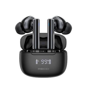 Recci REP-W77 Warrior Serisi ANC Özellikli TWS Kulak İçi Bluetooth v5.3 Kulaklık Siyah
