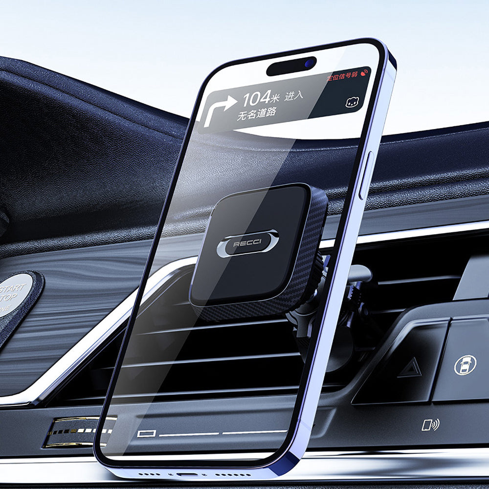 Recci RHO-C28 In-Car Magnetic Phone Holder Vent Design Black