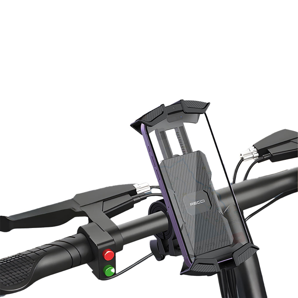 Recci RHO-C33 360° Rotatable Adjustable Motorcycle and Bicycle Phone Holder Black 