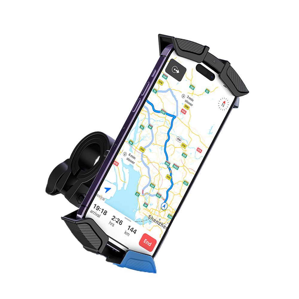 Recci RHO-C33 360° Rotatable Adjustable Motorcycle and Bicycle Phone Holder Black 