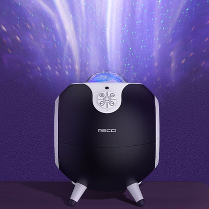 Recci RSK-W22 Starry Sky Serisi Hi-Fi Aurora Lambalı Wireless Bluetooth 5.2 Speaker Hoparlör 10W Siyah