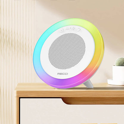 Recci RSK-W42 Moonlight Serisi RGB Işıklı Kablosuz Bluetooth v5.3 Hoparlör Beyaz