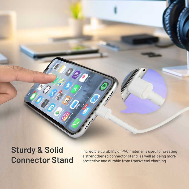 Roar Kick Stand Data Micro Usb Kablo Beyaz