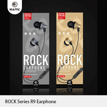 Rock R9 3.5mm MP3 Stereo Headphones Black