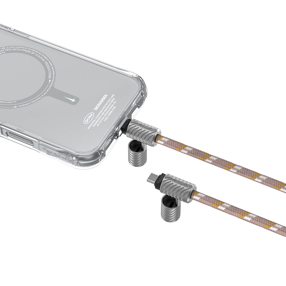 Skinarma DynoVE Serisi Type-C to Type-C Askı İpi Tasarımlı Şarj ve Data Kablosu Kırmızı