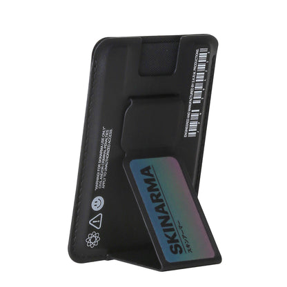 SkinArma Kado 2 Hazneli Magnetik Standlı Kartlık Lacivert-Turuncu