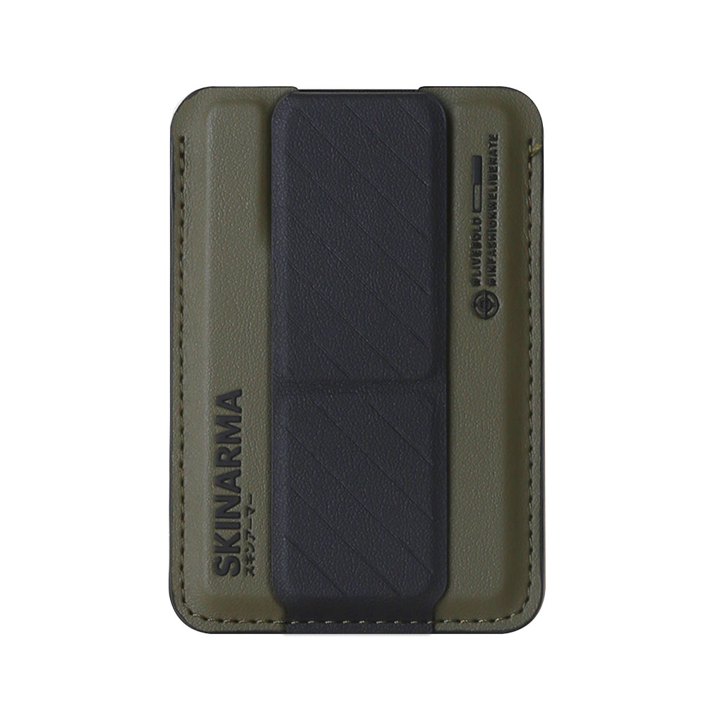 SkinArma Kado 2 Hazneli Magnetik Standlı Kartlık Olive