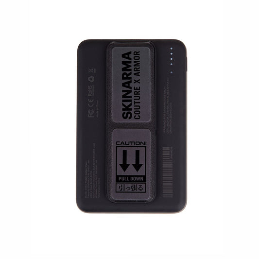 SkinArma Kira Kobai Holografik Tasarımlı Standlı Wireless ve PD Hızlı Şarj Özellikli Powerbank 15W 5000mAh Siyah