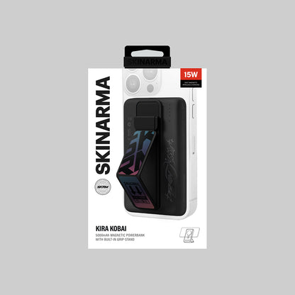 SkinArma Kira Kobai Holografik Tasarımlı Standlı Wireless ve PD Hızlı Şarj Özellikli Powerbank 15W 5000mAh Colorful