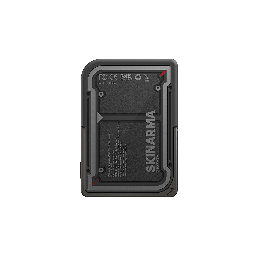 Skinarma Nexus Mecha Kablosuz ve PD Hızlı Şarj Özellikli Metal Standlı Taşınabilir Powerbank 20W 5000mAh Gold