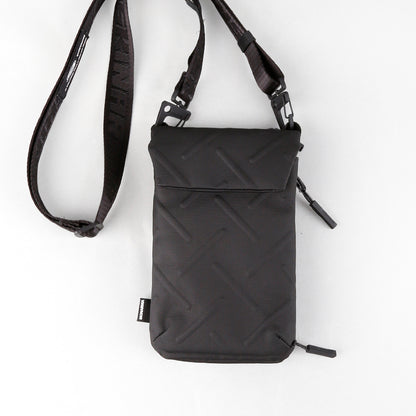 Skinarma Sling Pouch Juno Cross-Hatch Desenli Naylon Scout Boyun Askı Kayışlı Çapraz Vücut Çantası Yeşil