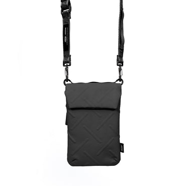 Skinarma Sling Pouch Juno Cross-Hatch Desenli Naylon Scout Boyun Askı Kayışlı Çapraz Vücut Çantası Haki