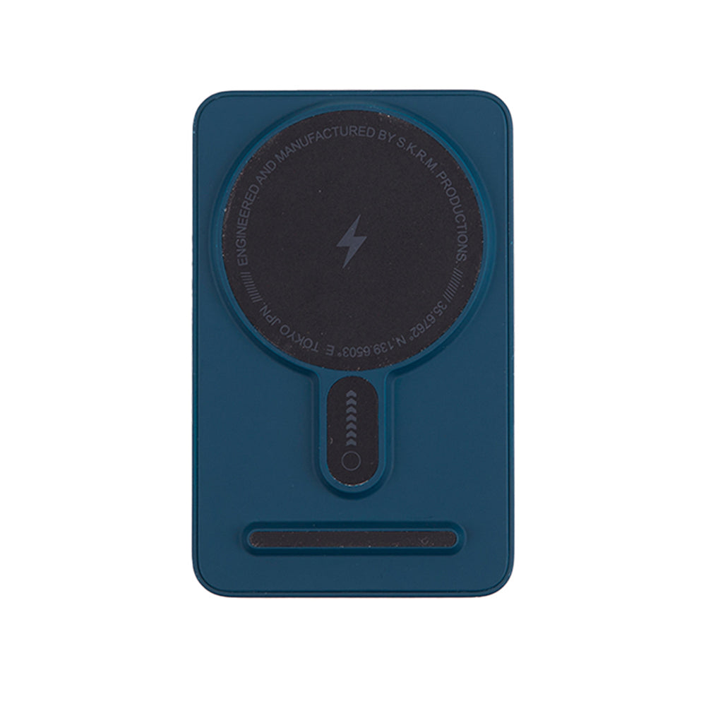 SkinArma Spunk Taşınabilir Wireless Şarj ve PD Hızlı Şarj Özellikli Powerbank 15W 5000mAh Mavi