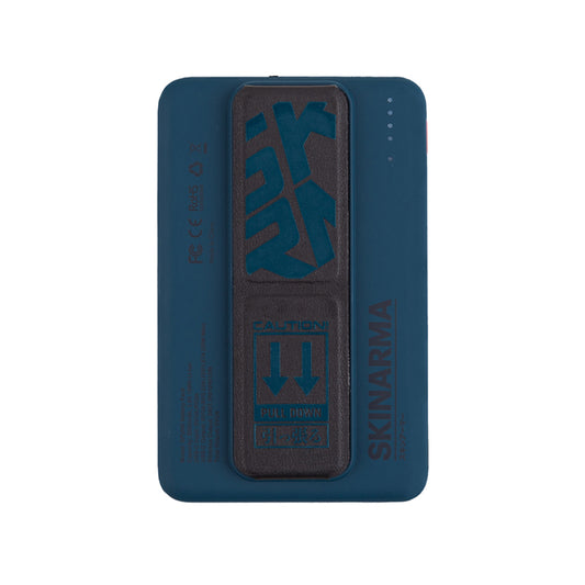 SkinArma Spunk Taşınabilir Wireless Şarj ve PD Hızlı Şarj Özellikli Powerbank 15W 5000mAh Mavi