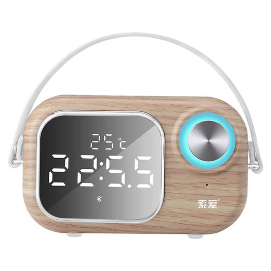 Soaiy E16 Bluetooth Speaker Hoparlör Kahve Açık