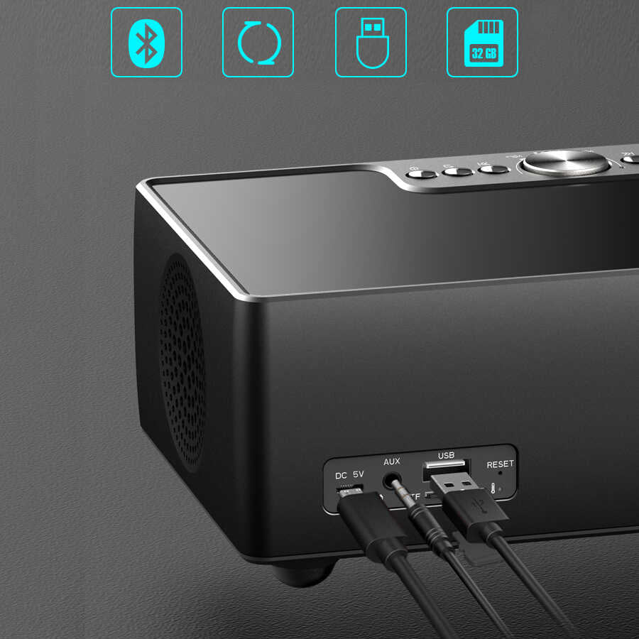 Soaiy S99 Bluetooth Speaker Hoparlör Siyah