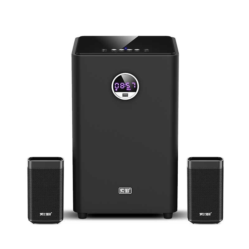Soaiy SA-K30 Bluetooth Speaker Hoparlör Ev Sinema Ses Sistemi Siyah