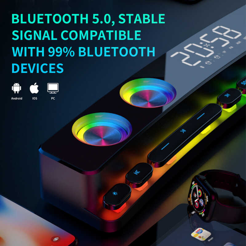 Soaiy SH39 Gaming Bluetooth Speaker Hoparlör Siyah
