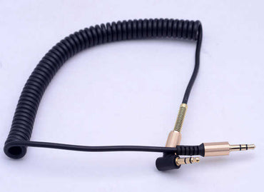 Spring Spiral Aux Cable Spiral Aux Cable White