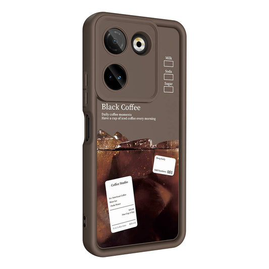 Tecno Camon 20 Pro 4G Case Camera Protection Printed Back Surface Zore Classy Cover Dark Brown 