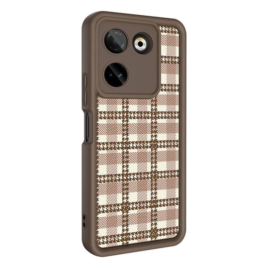 Tecno Camon 20 Pro 4G Case Camera Protection Printed Back Surface Zore Classy Cover Light Brown 