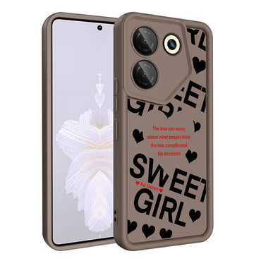 Tecno Camon 20 Pro 5G Case Camera Protection Printed Back Surface Zore Classy Cover Black 