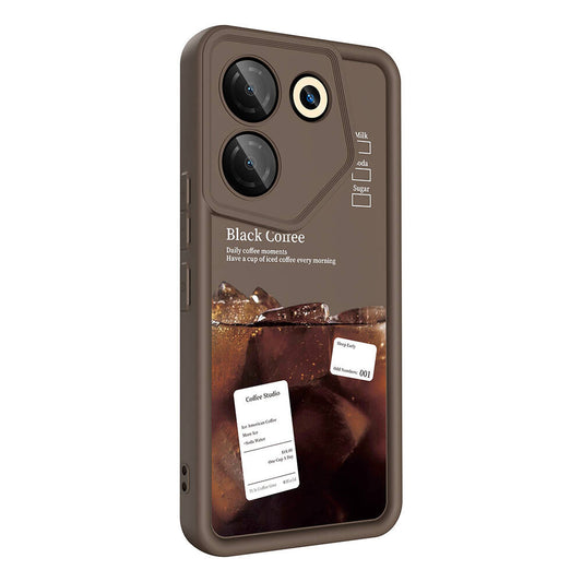 Tecno Camon 20 Pro 5G Case Camera Protection Printed Back Surface Zore Classy Cover Dark Brown 