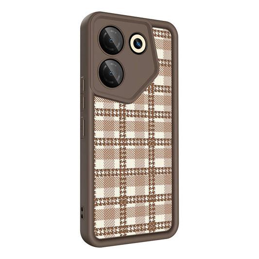 Tecno Camon 20 Pro 5G Case Camera Protection Printed Back Surface Zore Classy Cover Light Brown 